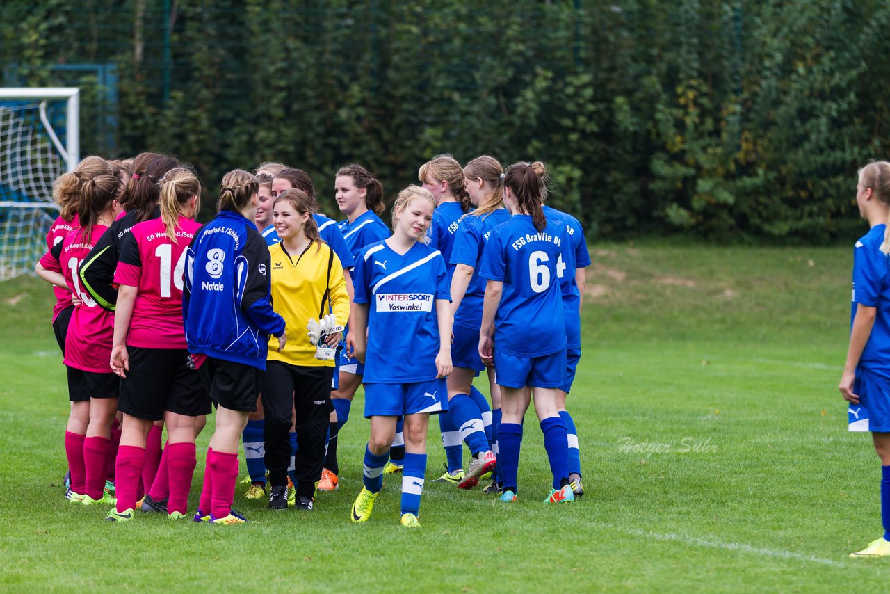 Bild 434 - B-Juniorinnen FSG BraWie 08 - JSG Sandesneben : Ergebnis: 2:0